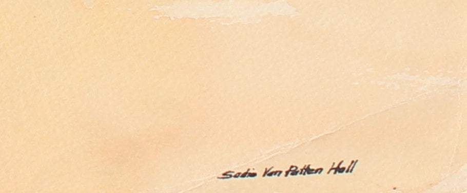 California Farm Landscape <br>Mid Century Watercolor <br><br>#88040