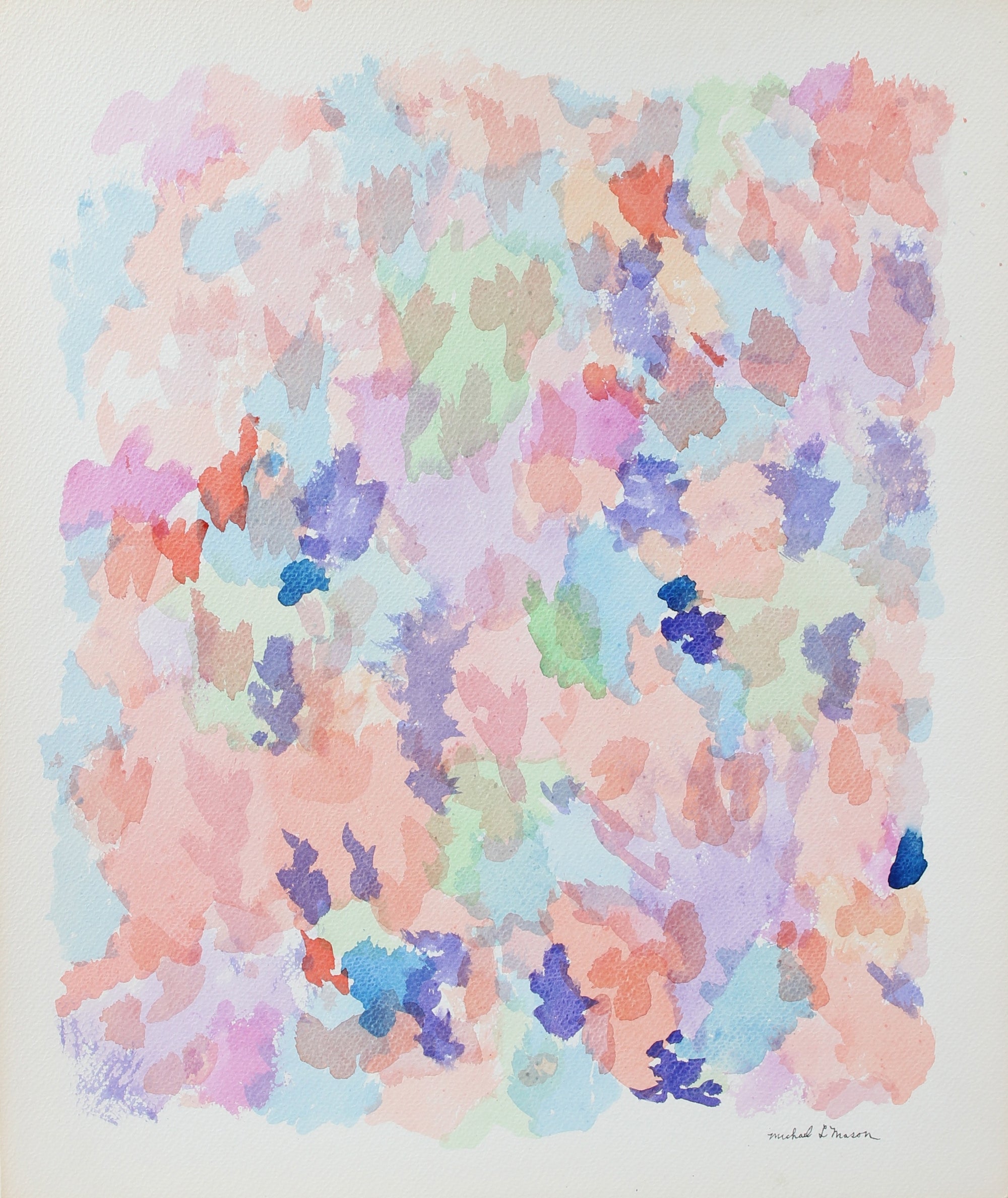 Floral Abstract Color Study <br>1963 Watercolor <br><br>#98128