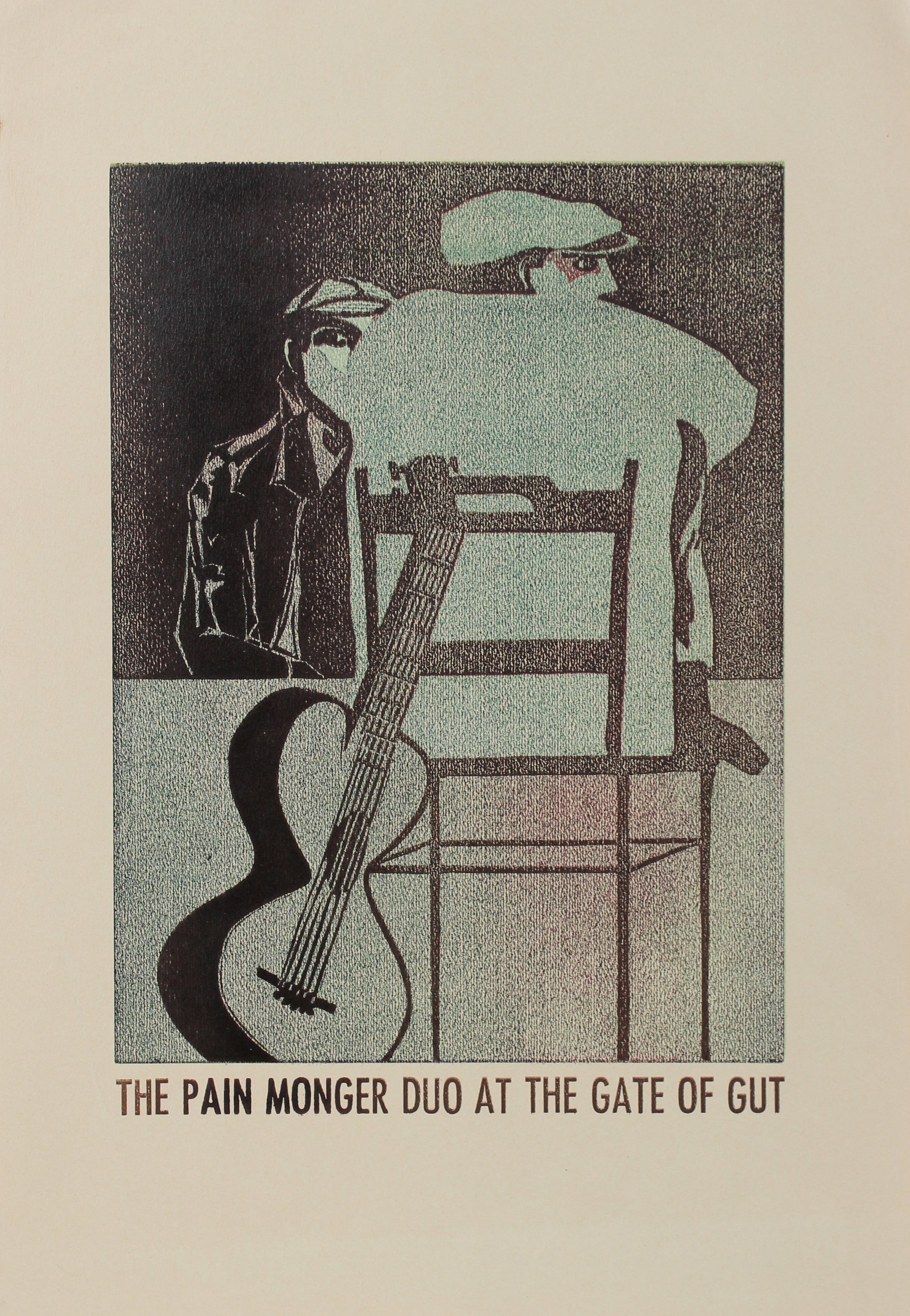 <i>The Pain Monger Duo at the Gate of Gut</i><br>1960-70s Serigraph<br><br>#A0437