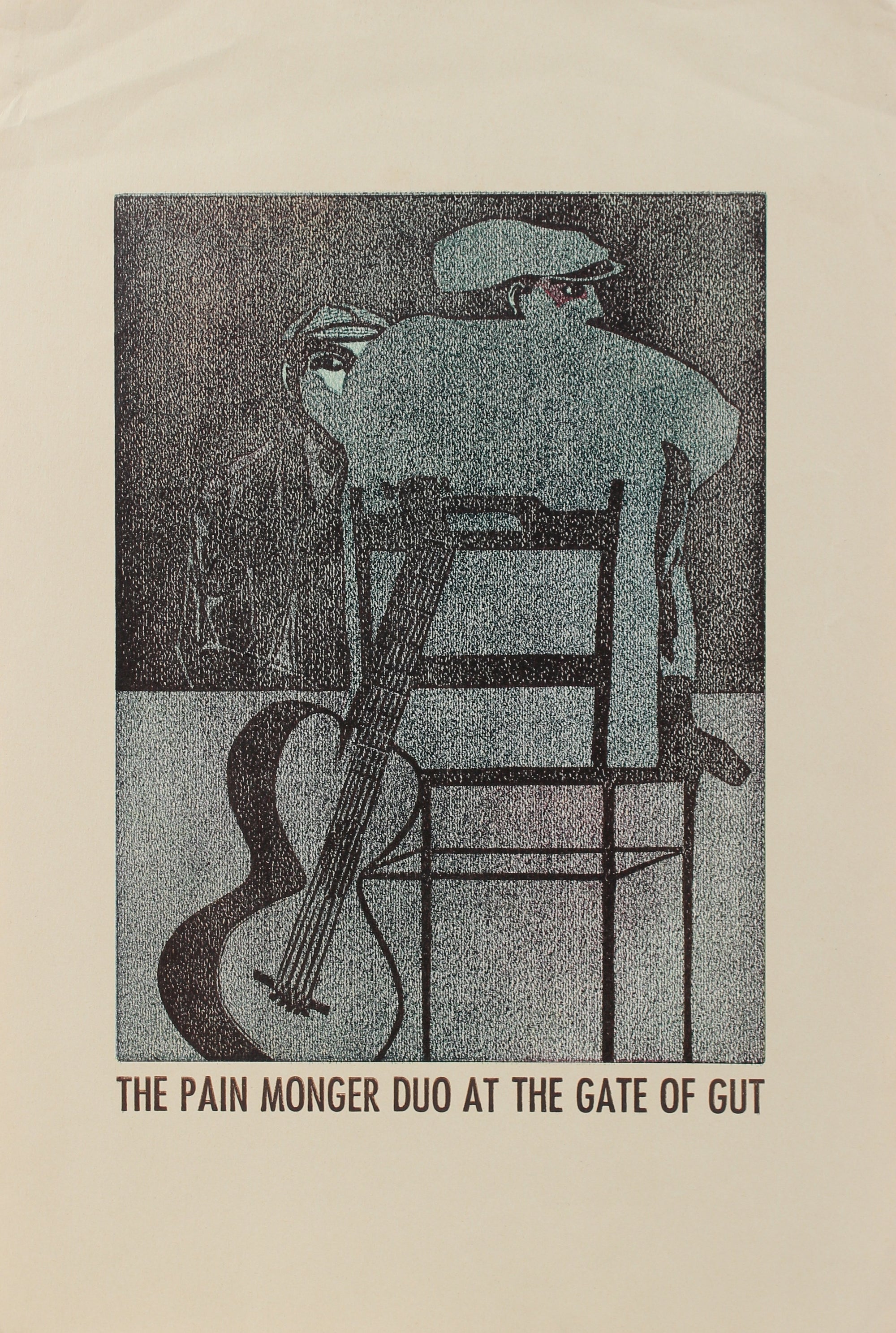 <i>The Pain Monger Duo at the Gate of Gut</i><br>1960-70s Serigraph<br><br>#A0438