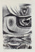 Amorphic Monochrome Abstract <br>1940-50s Lithograph <br><br>#A2203