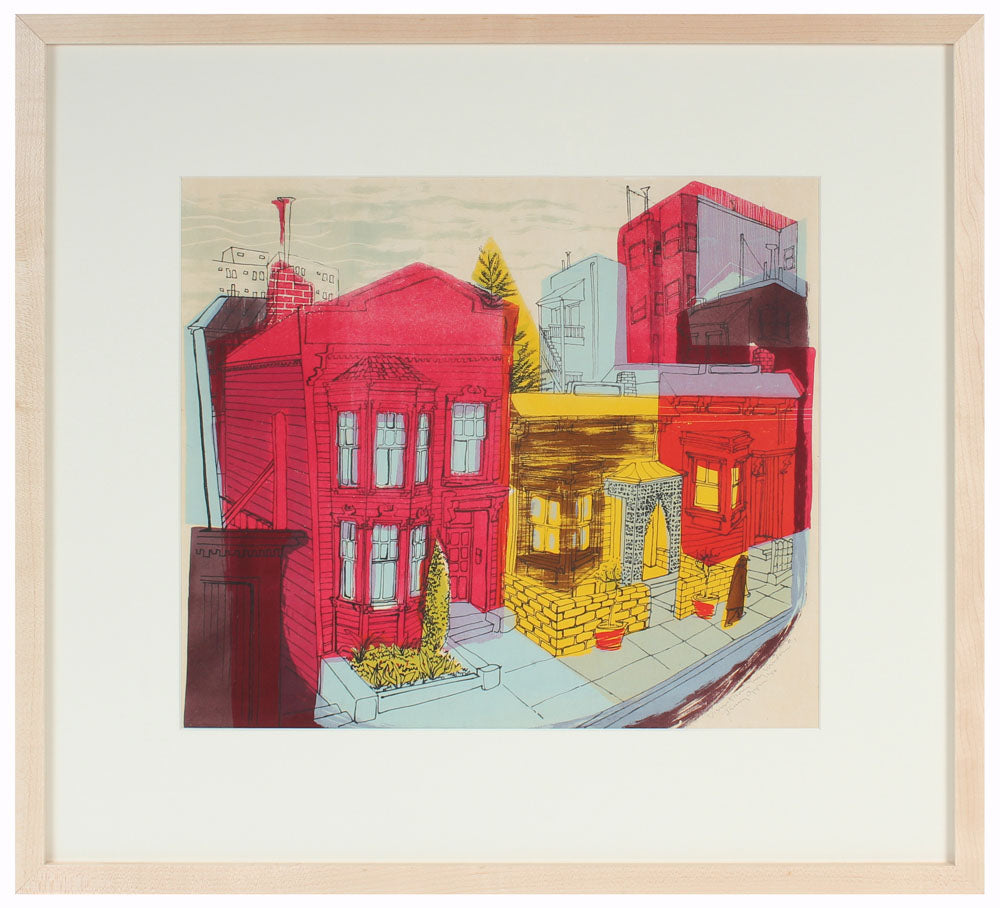 <i>View From My Window #1</i><br>1950 Stone Lithograph<br><br>#A4940