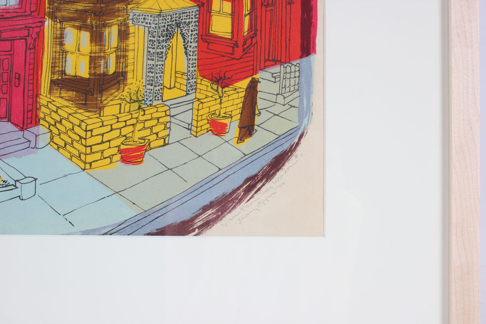 <i>View From My Window #1</i><br>1950 Stone Lithograph<br><br>#A4940