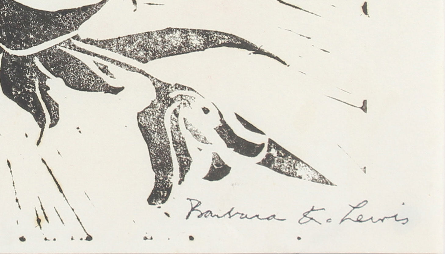 Abstract Monochromatic Still Life<br>Late 20th Century Linoleum<br><br>#A5974