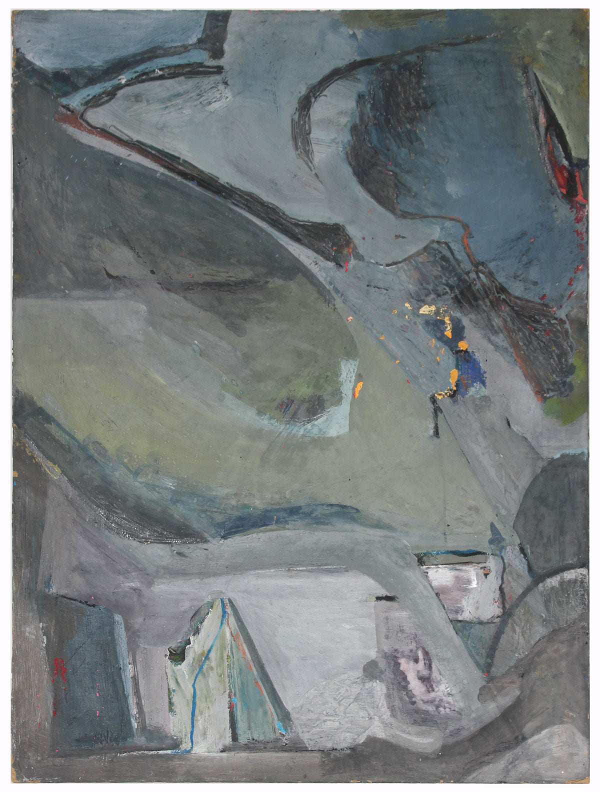 Cool Abstract Forms<br>1950s-1960s Acrylic and Graphite<br><br>#A6333