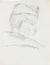 Expressionist Soldier Sketch <br>1940-50s Graphite <br><br>#A8479