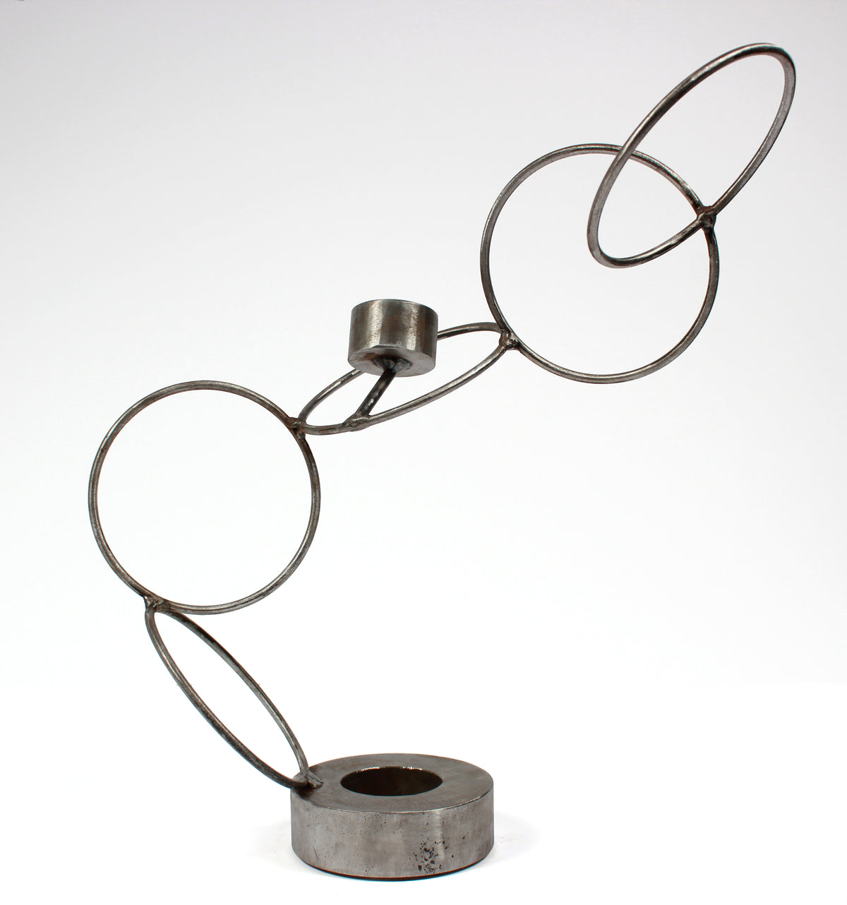 Vintage Linked Rings Welded Steel Sculpture &lt;br&gt;&lt;br&gt;#A9207