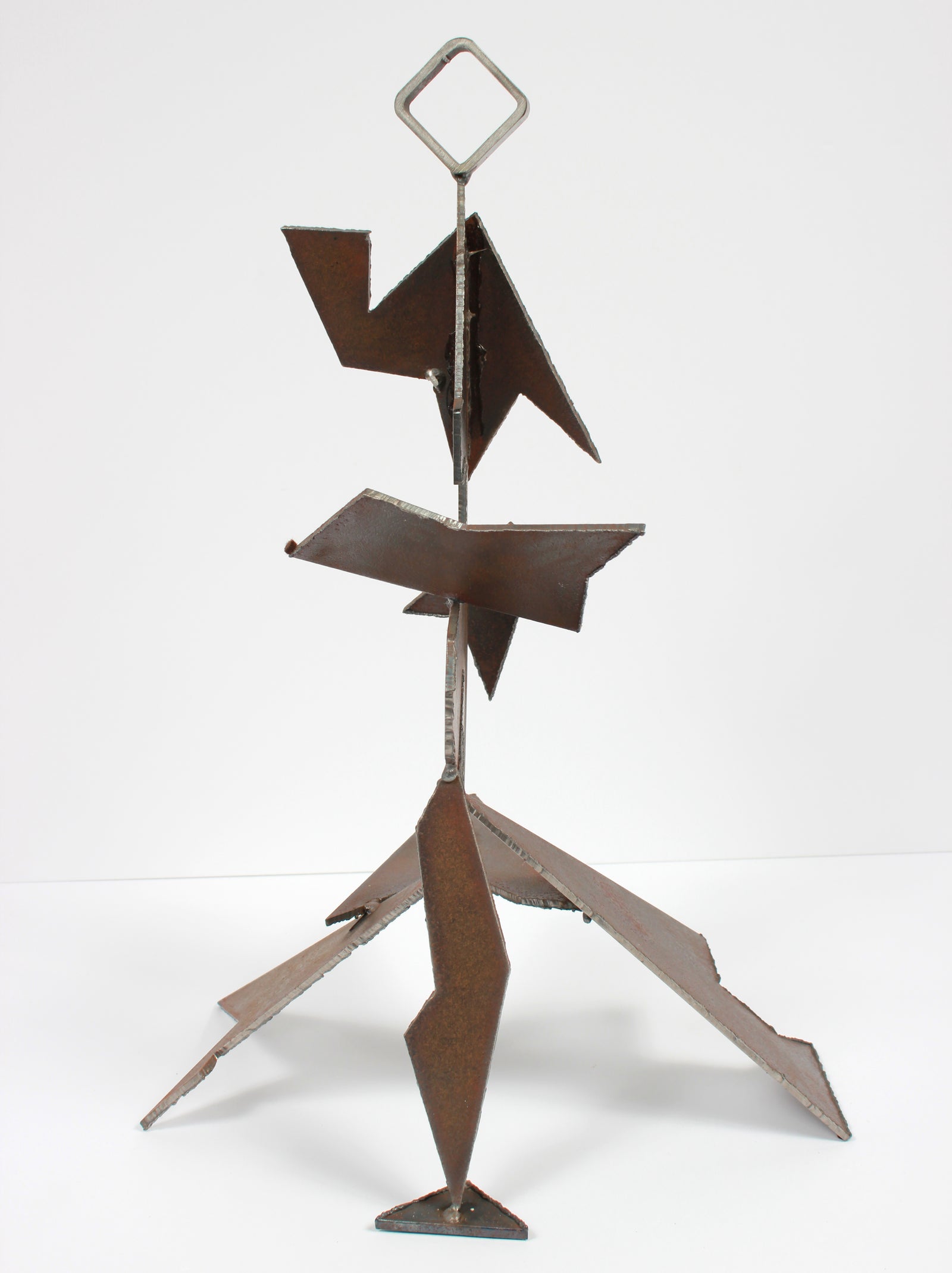 Diamond Head - Geometric Standing Form <br>20th Century Welded Steel <br><br>#A9291