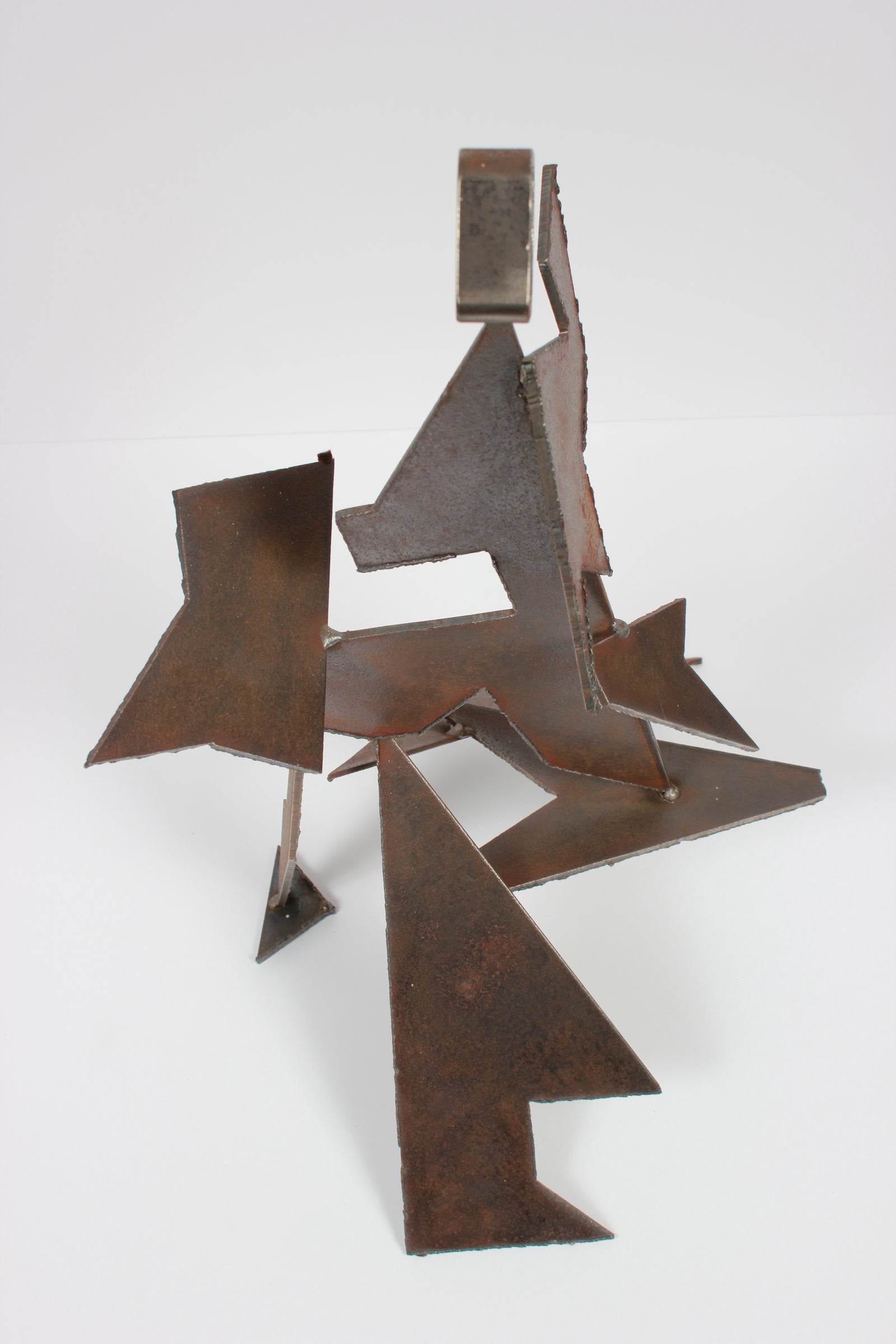 Diamond Head - Geometric Standing Form <br>20th Century Welded Steel <br><br>#A9291