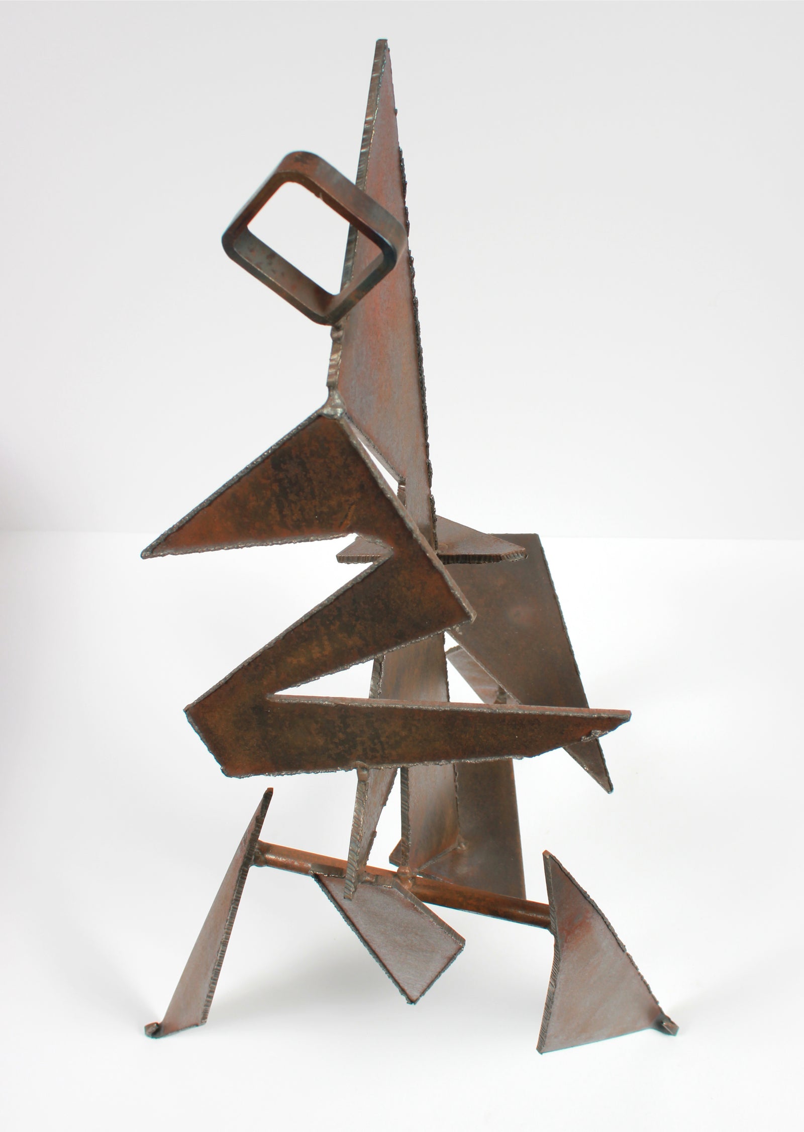 Angular Geometric Standing Form <br>20th Century Welded Steel <br><br>#A9298