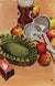 Vintage Still Life with Apples & Ladle <br>Mid Century Watercolor & Graphite <br><br>#A9378