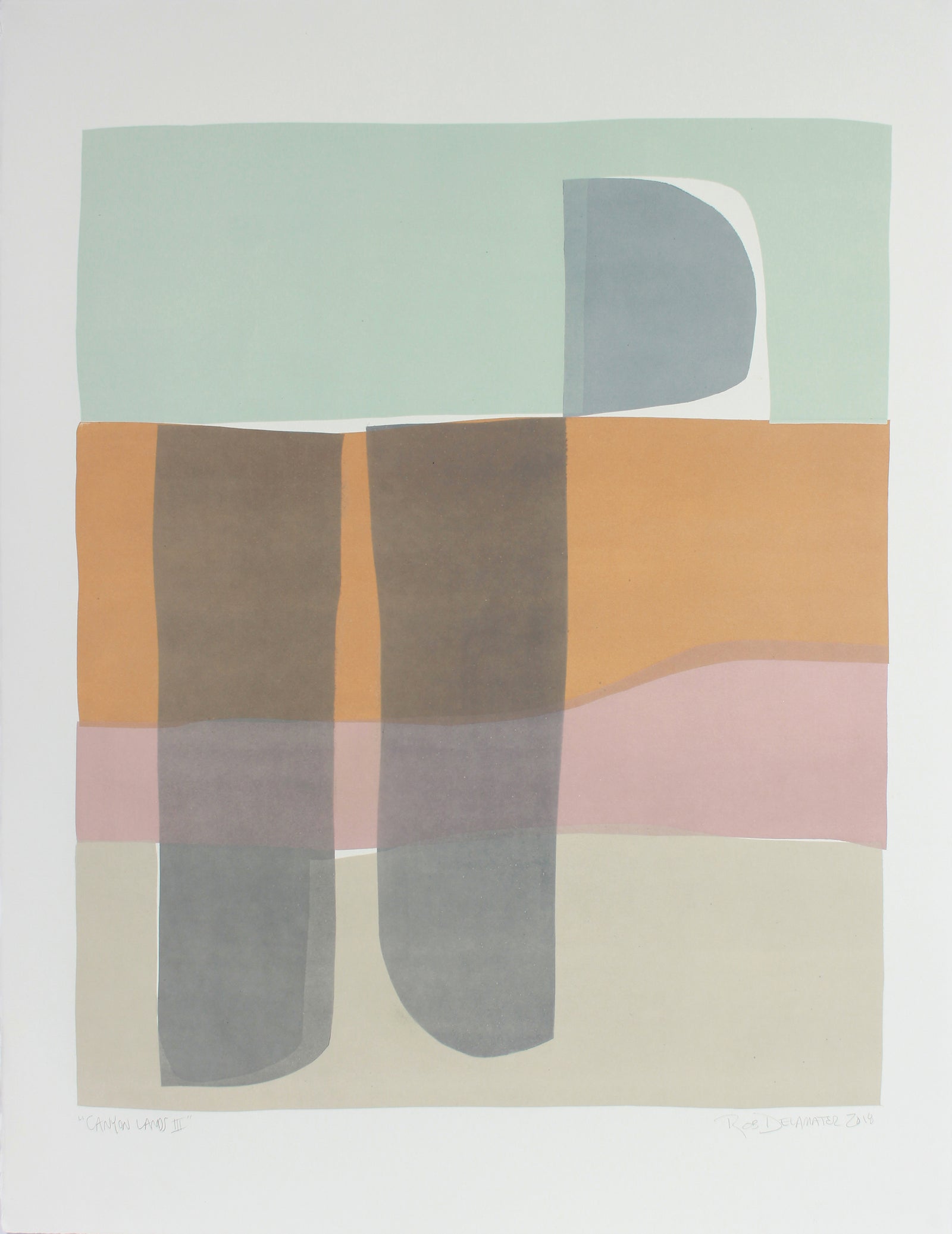 <i>Canyon Lands III</i> <br>2019 Monotype <br><br>#A9400