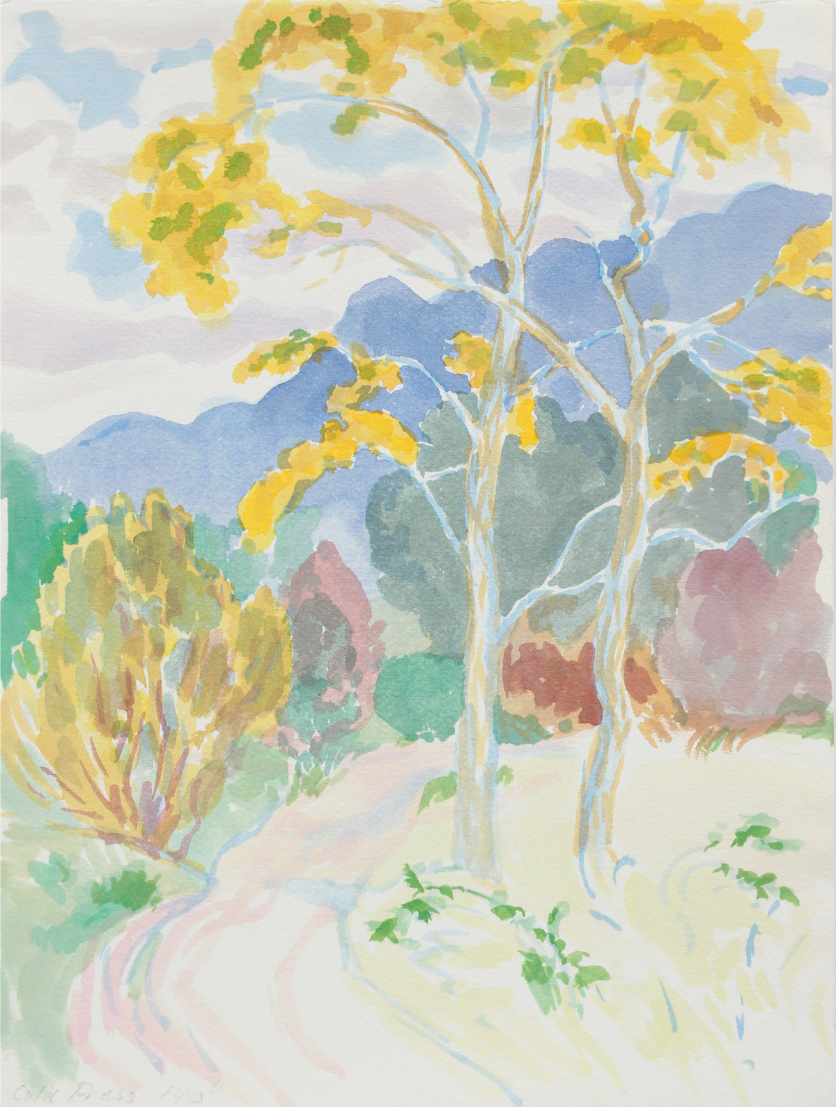 &lt;i&gt;Autumn in Garland Park&lt;/i&gt; &lt;br&gt; 1999 Watercolor &lt;br&gt;&lt;br&gt;#A9954