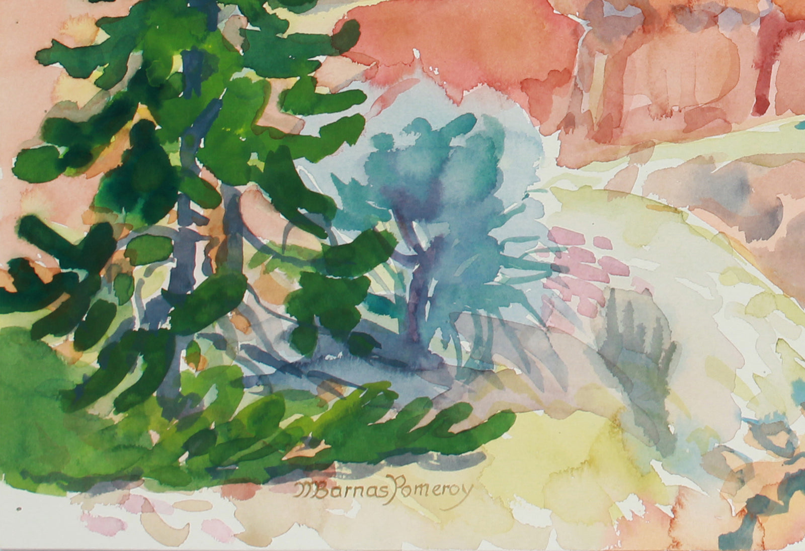 <i>Morning on the Rim of Bryce Canyon</i> <br> May 1983 Watercolor <br><br>A9964