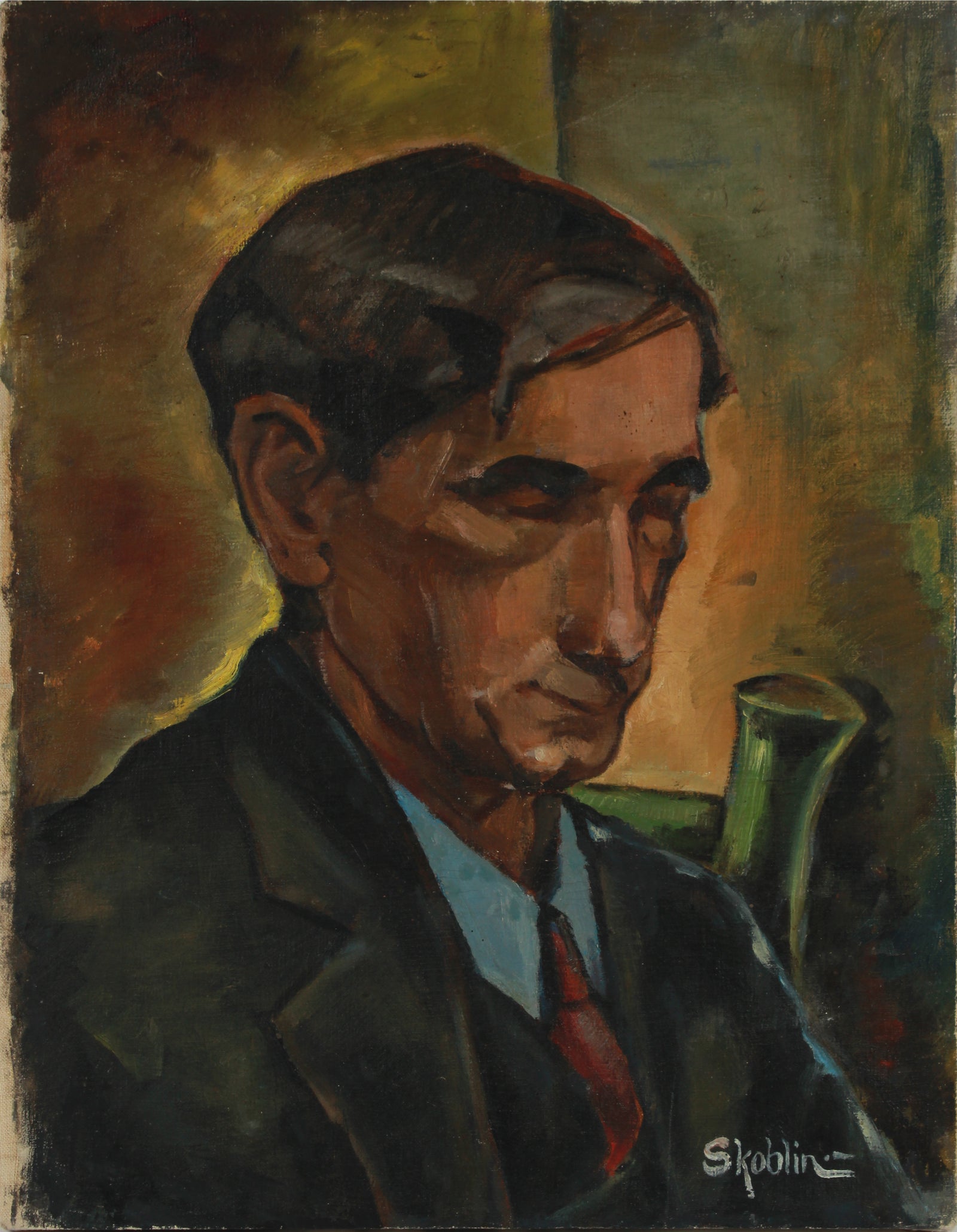 <i>Pensive Man</i> <br>20th Century Oil <br><br>#A9980