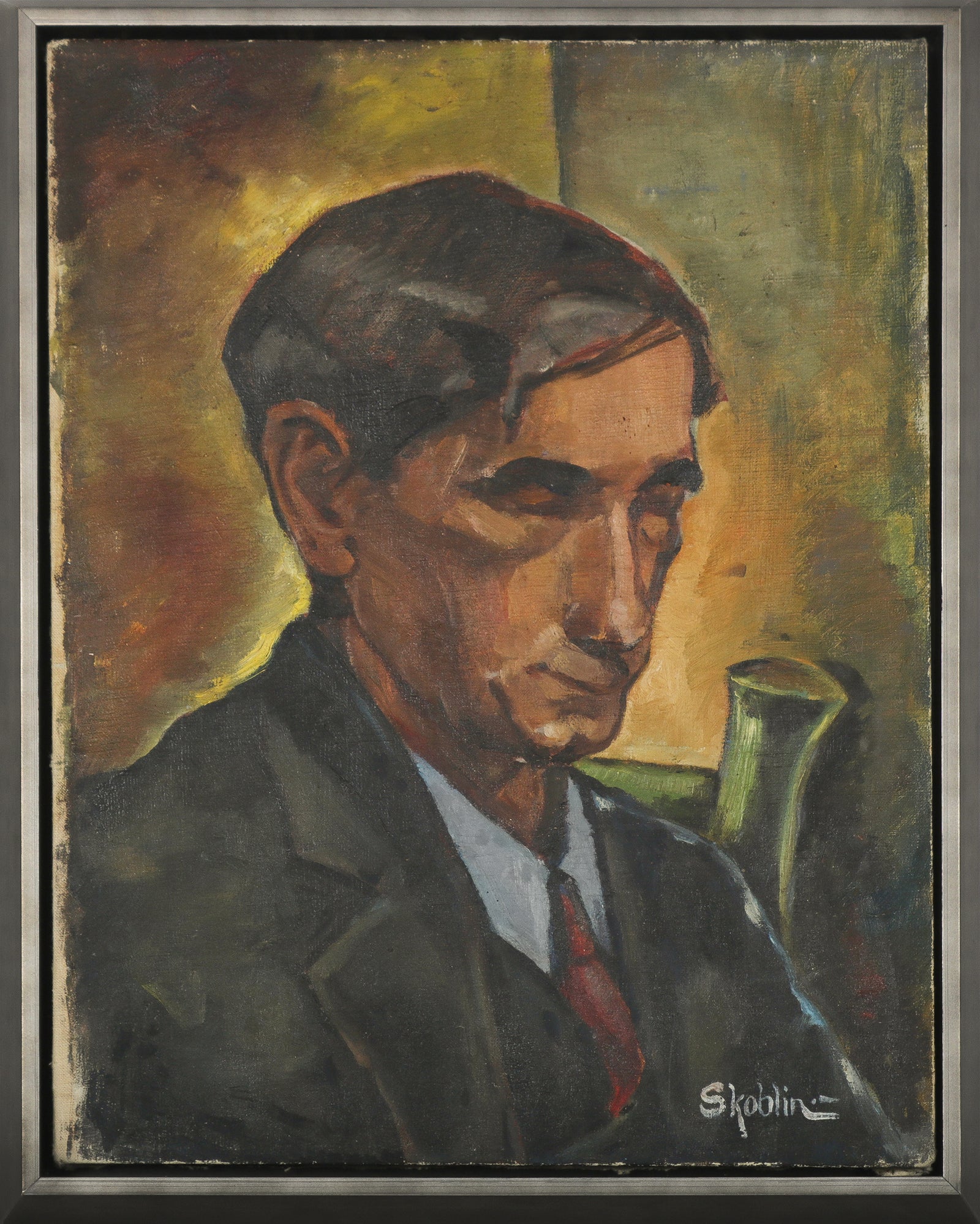 <i>Pensive Man</i> <br>20th Century Oil <br><br>#A9980