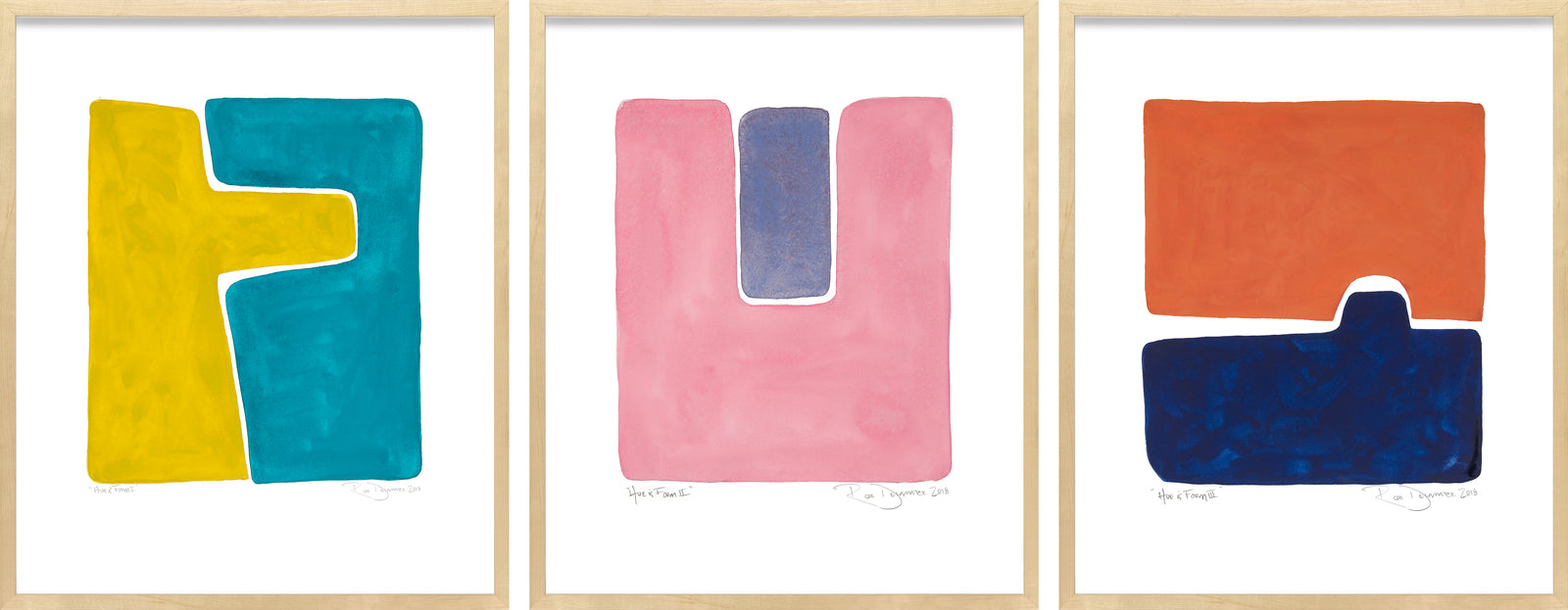 <i>Hue & Form I, II & III</i> <br>Set of Three Limited Edition Archival Prints <br><br>ART-14436