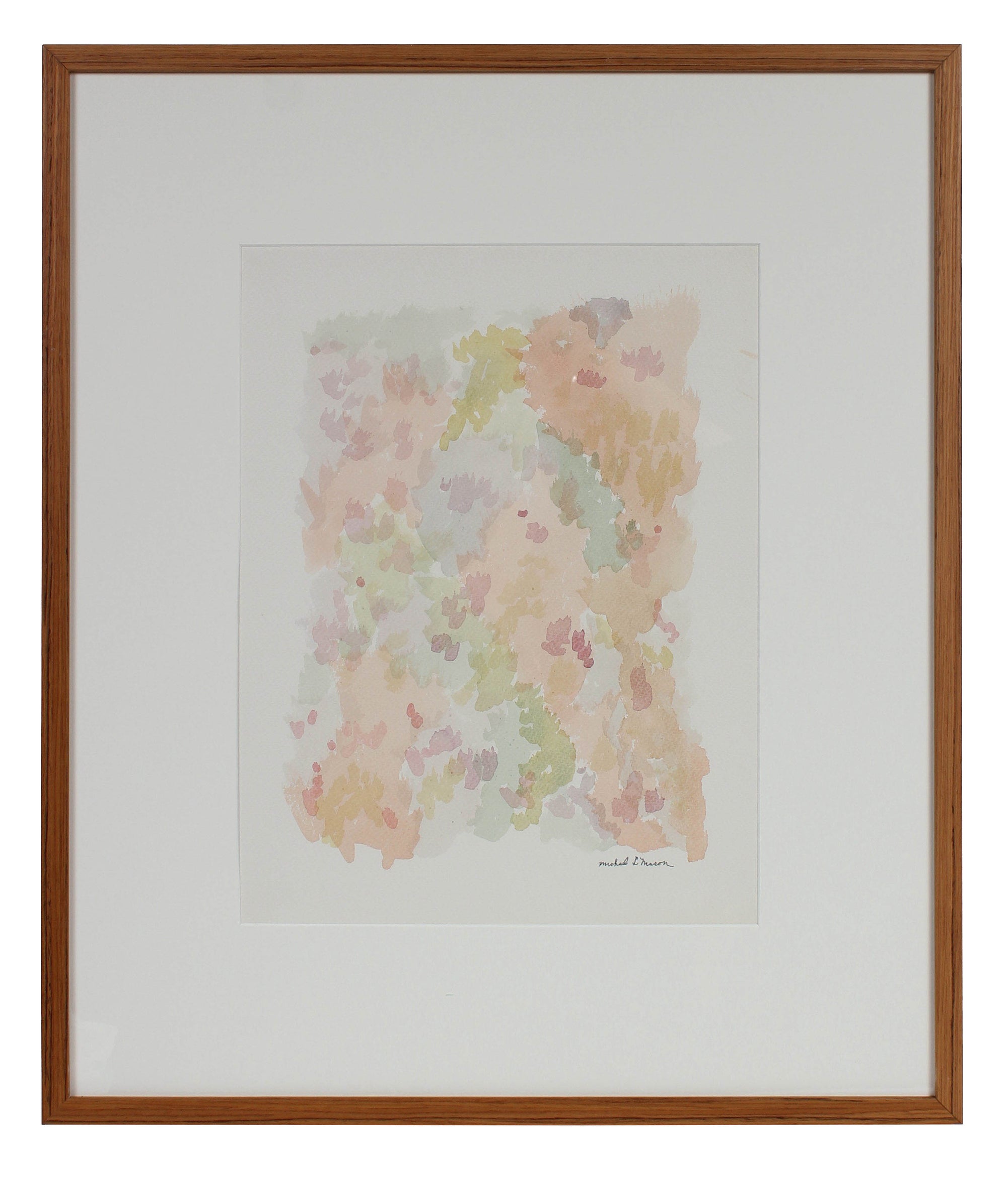 Sunny Pointillism Abstraction <br>1963 Watercolor <br><br>#98101