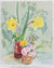 <i>Two April Bouquets</i> <br>April 9 Watercolor <br><br>#B0532