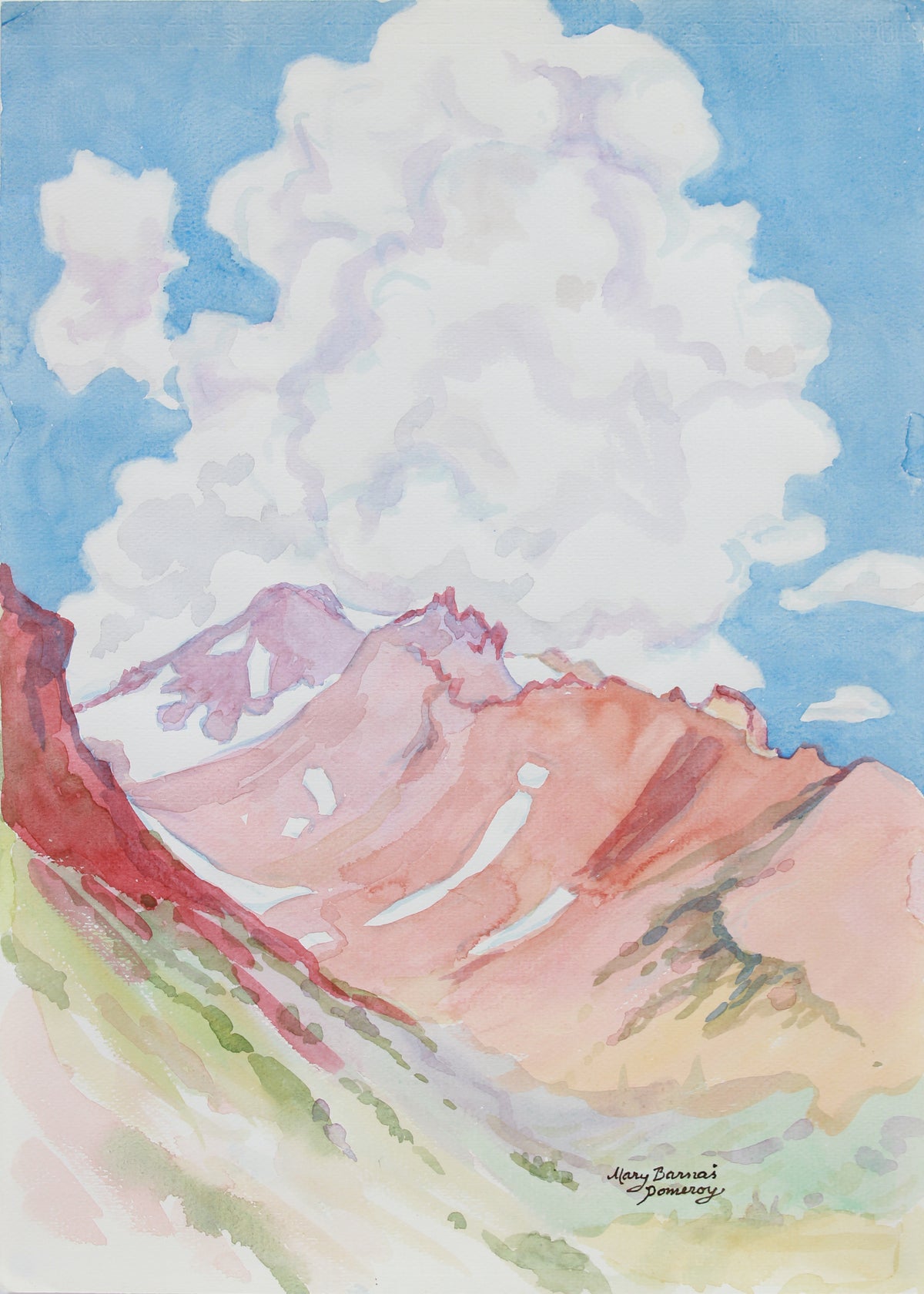 &lt;i&gt;Mount Shasta from above Panthen Meadows&lt;/i&gt; &lt;br&gt; October 1999 Watercolor &lt;br&gt;&lt;br&gt;B0536