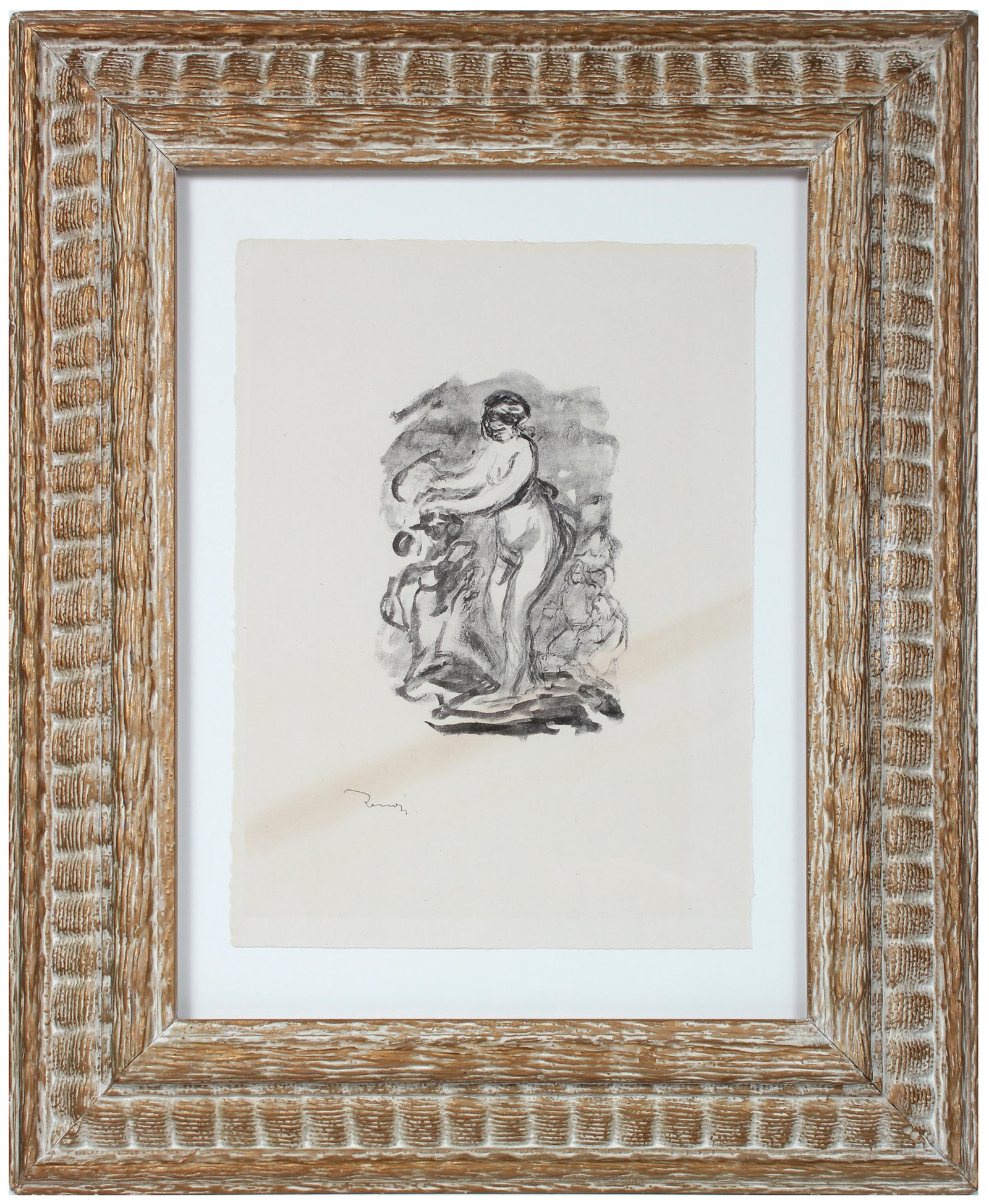 Abstracted Standing Nude <br>1905 Lithograph <br><br>#B1259