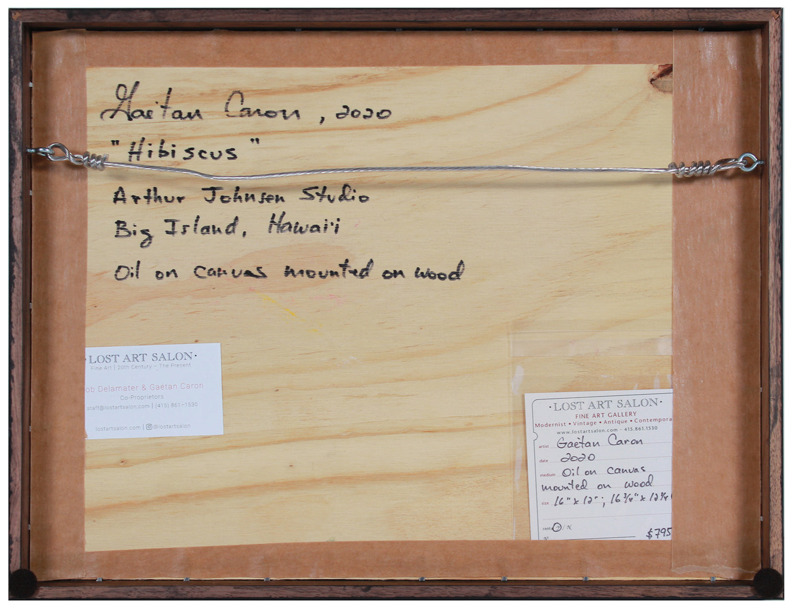 <i>Hibiscus</i> <br>2020 Oil on Canvas Mounted to Board<br><br>#B1400