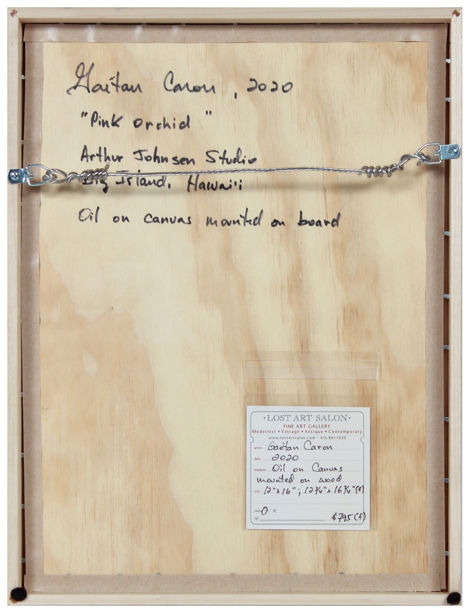 <i>Pink Orchid </i> <br>2020 Oil on Canvas Mounted to Board <br><br>#B2029