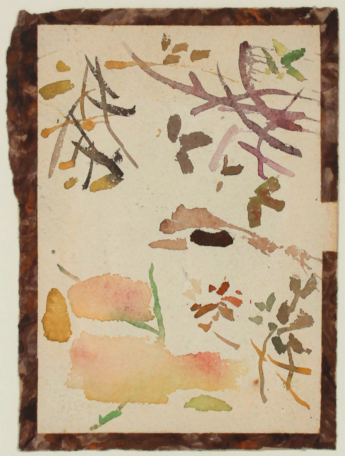 Abstract Colorful Brush Strokes<br>1970s Watercolor<br><br>#B2095