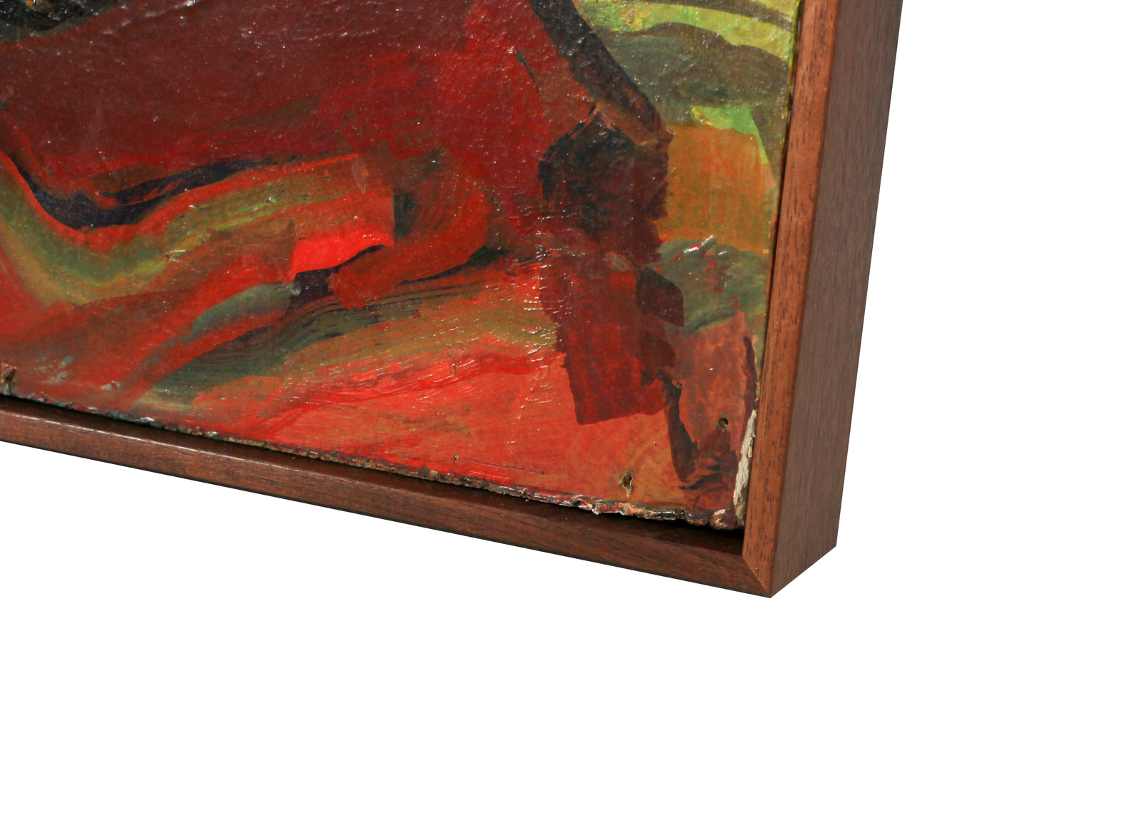 Abstracted Figure & Trees <br>1977 Acrylic <br><br>#B2347