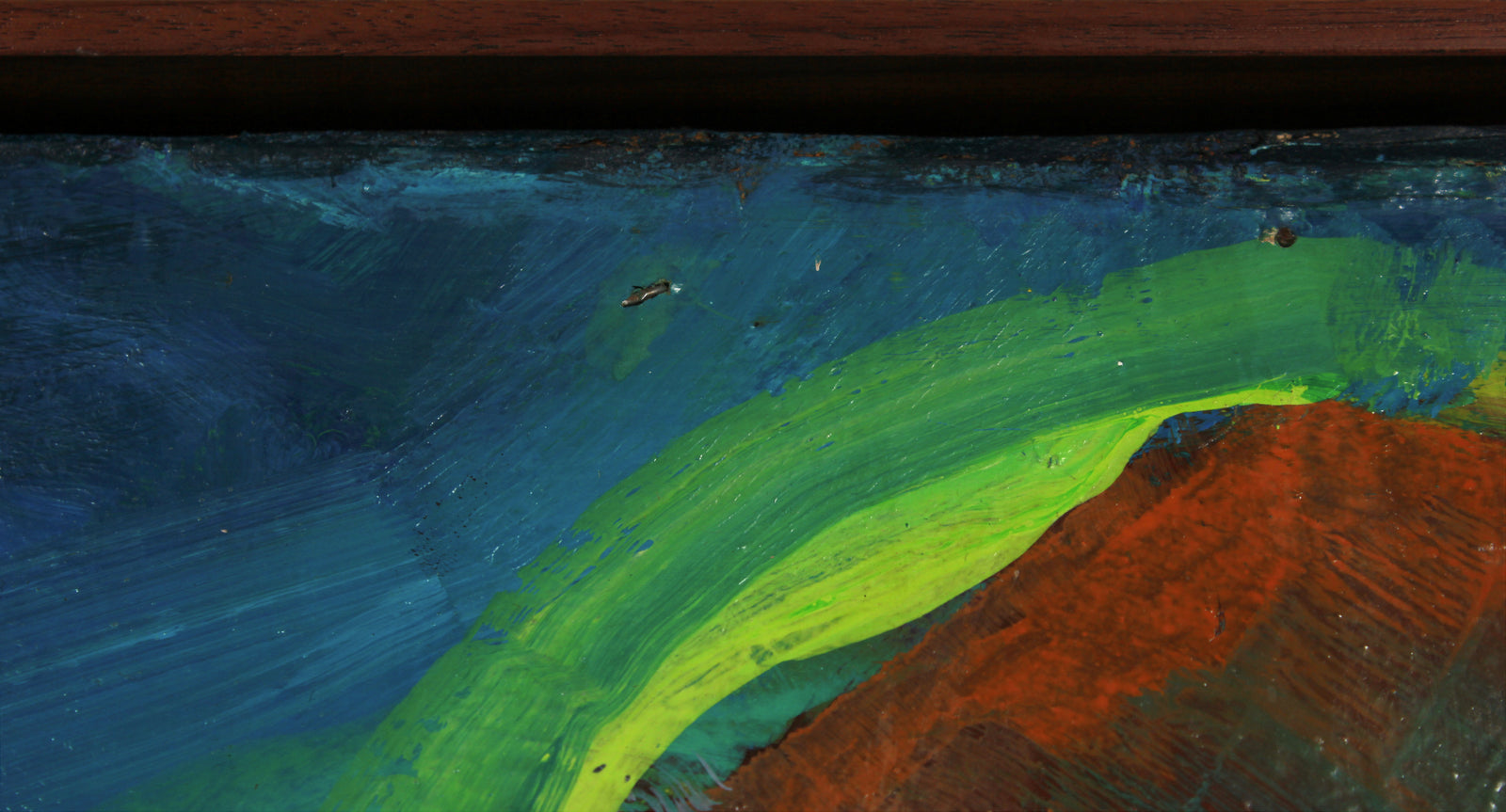 Abstracted Figure & Trees <br>1977 Acrylic <br><br>#B2347