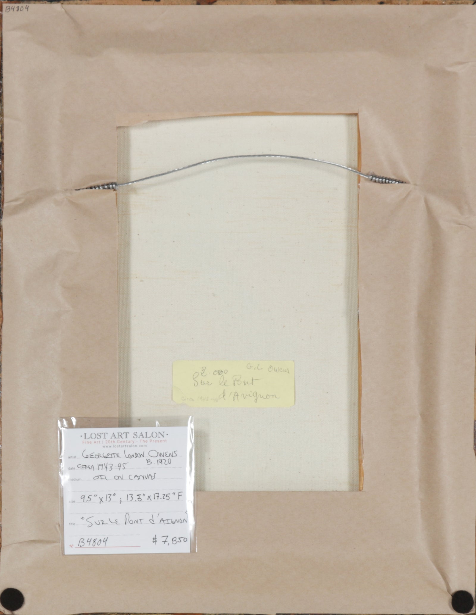 <i>Sur le Pont d'Avignon</i> <br>1943-45 Oil <br><br>#B4804