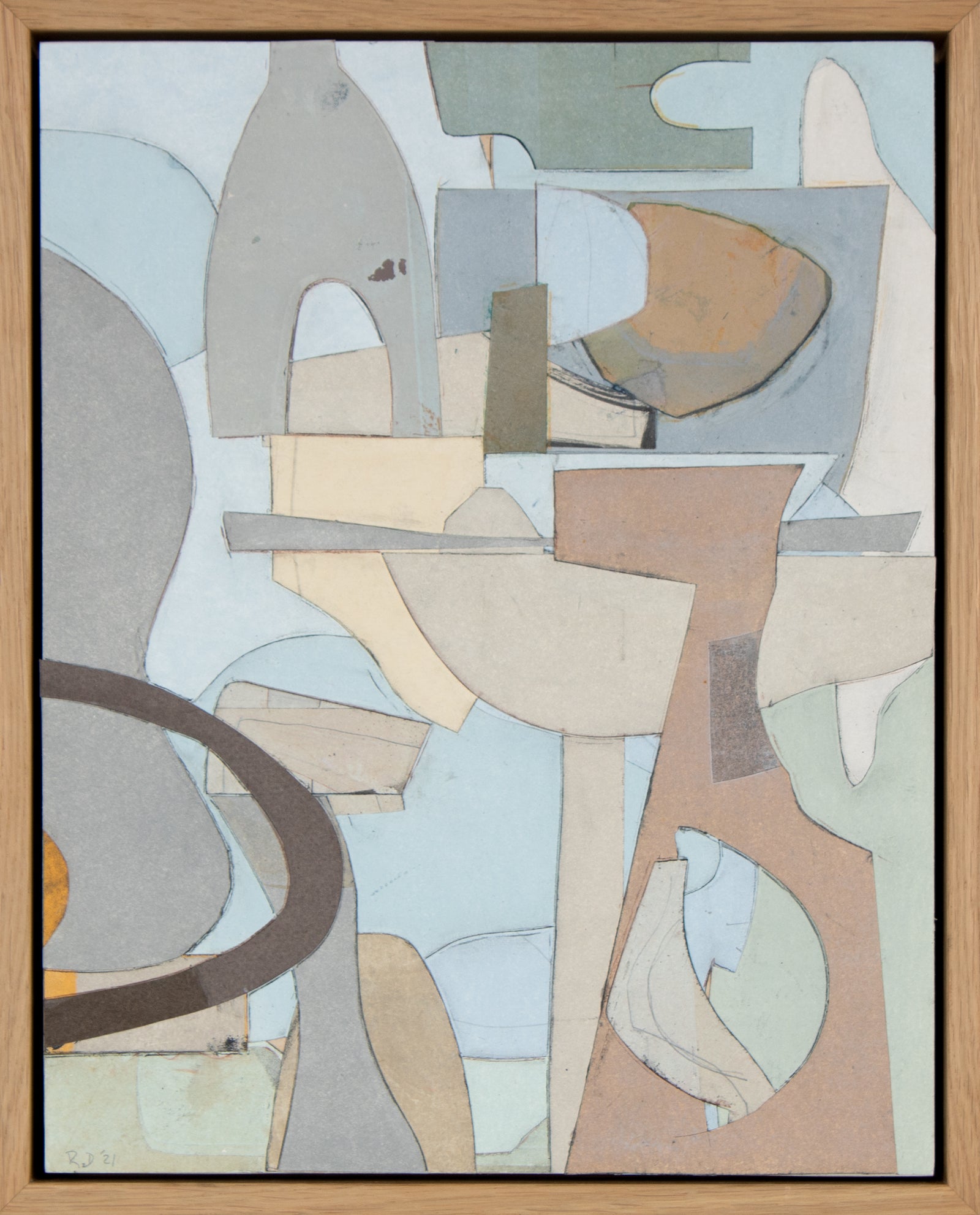 <i>Echo, Echo</i> <br>2021 Collage on Wood <br><br>#B5006