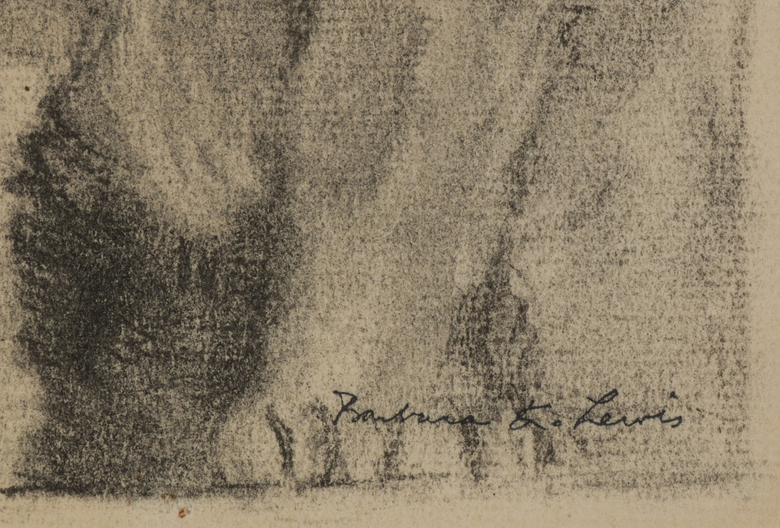 Charcoal Drawing of a Cat <br>1940s Charcoal <br><br>#B5533