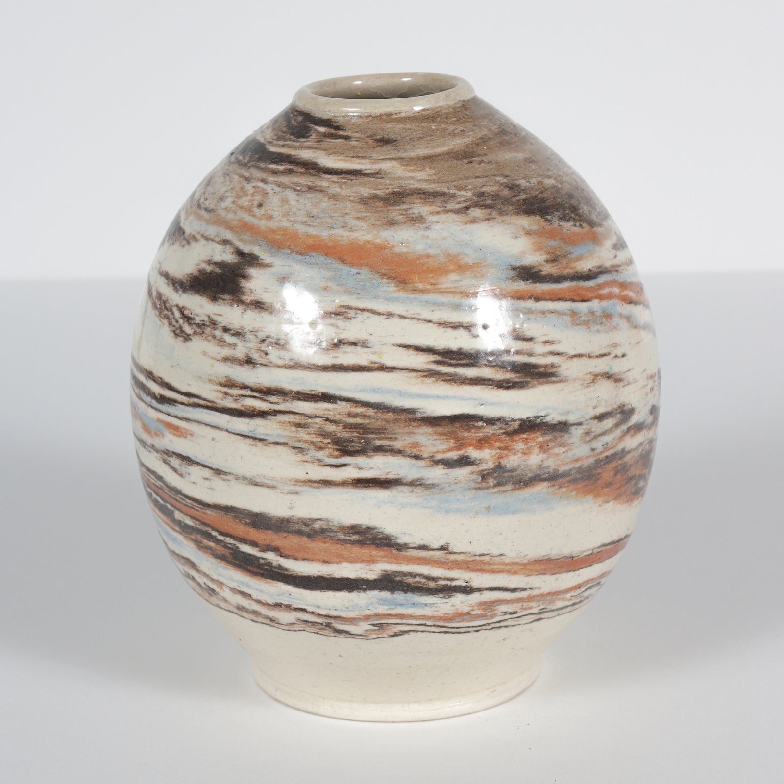 Short Ceramic with Brushstoke Pattern, 1991 <br><br>#B6041