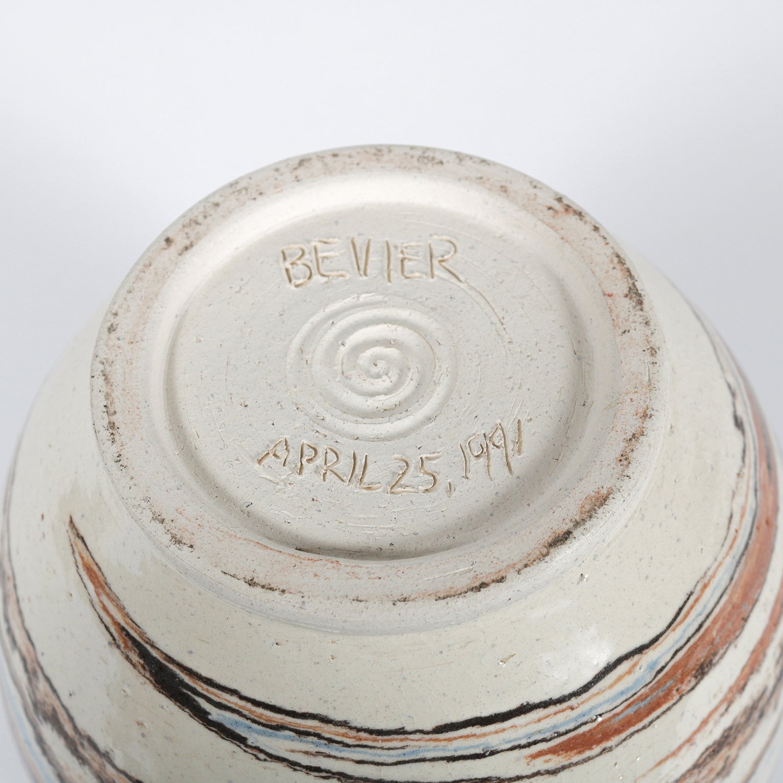 Short Ceramic with Brushstoke Pattern, 1991 <br><br>#B6041