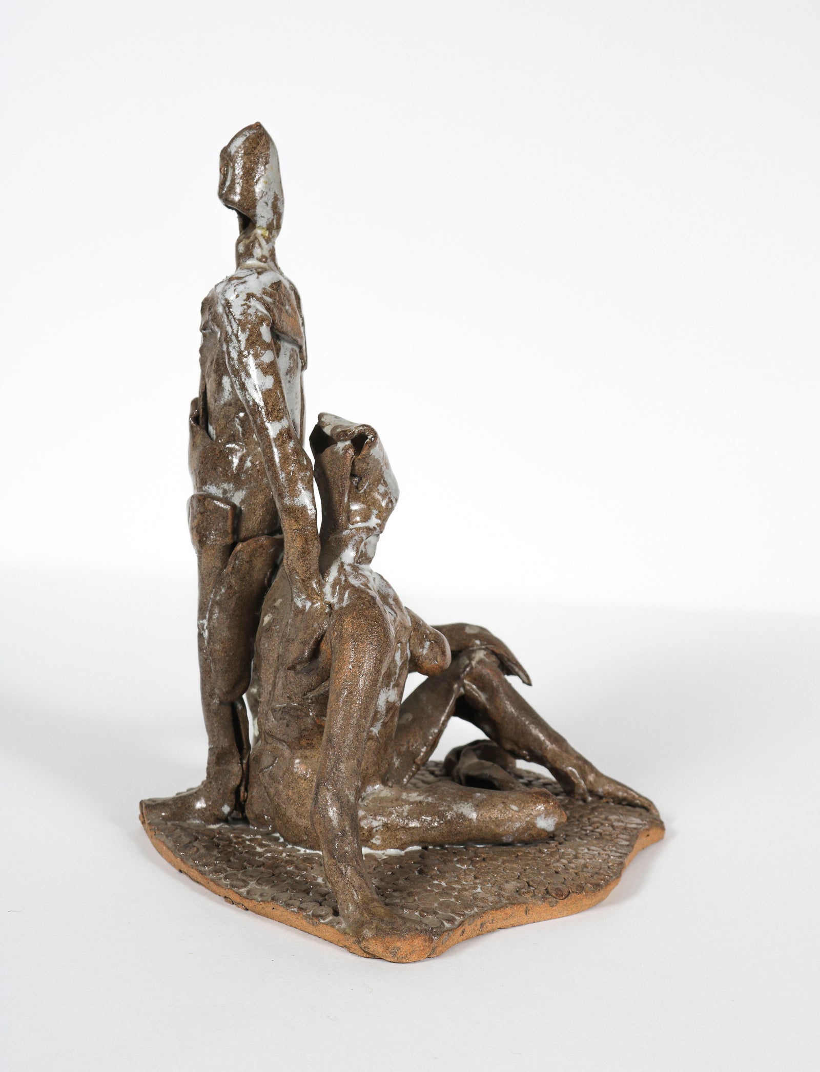 Pair of Geometirc Figures <bt>1990s Ceramic <br><br>#B6060