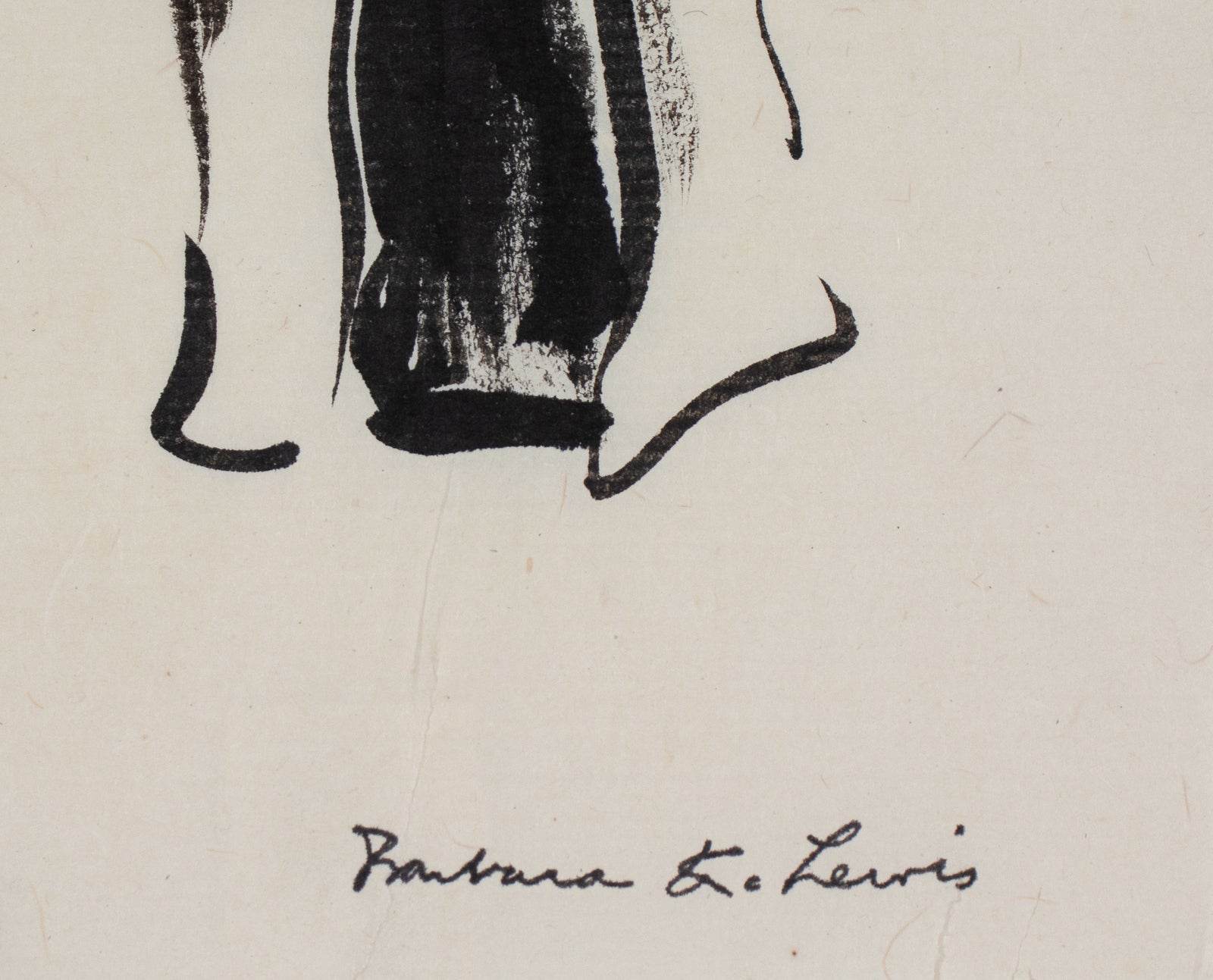 Figure with Hat <br>Early 20th Century Ink <br><br>#C0038