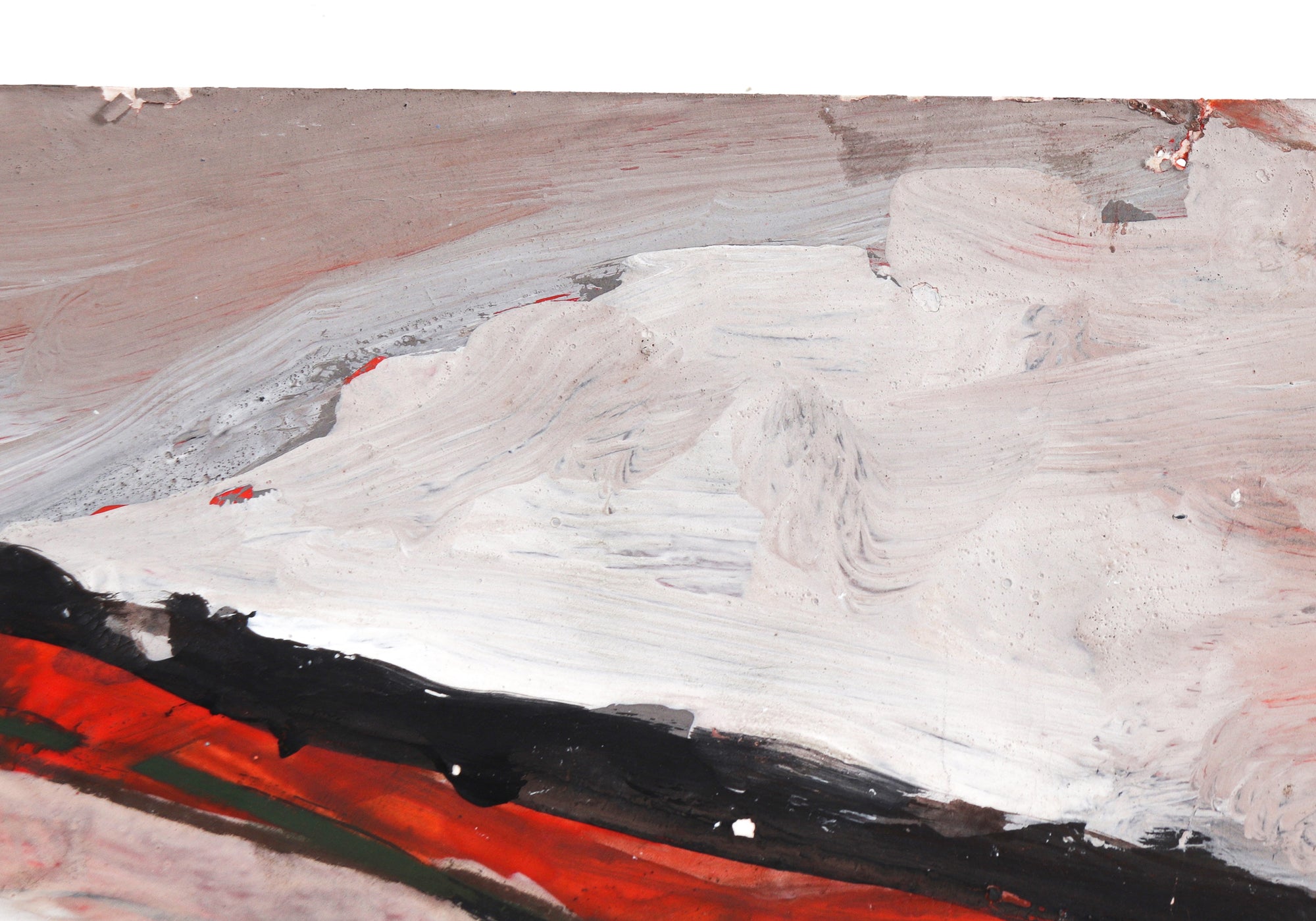 Large-Scale Abstract Expressionist Painting <br>1960-70s Mixed Media on Paper <br><br>#C0191