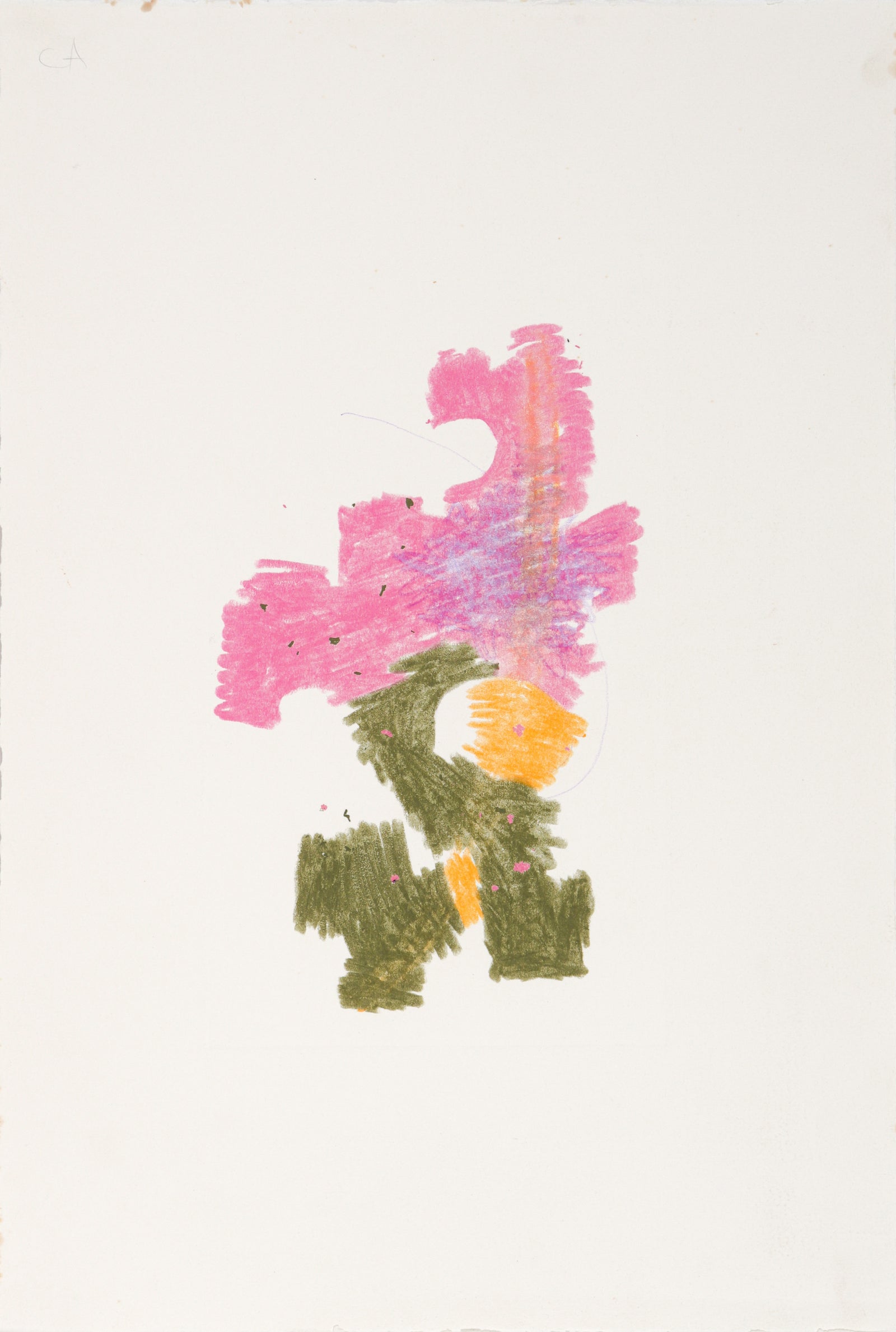 Vibrant Abstracted Forms <br>20th Century Monotype <br><br>#C0260