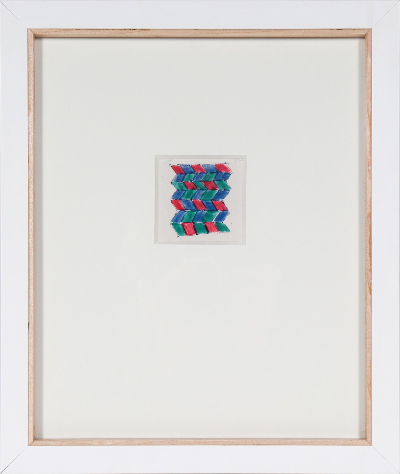 Zig-Zag Optical Art Study <br>Mid Century Marker & Ink <br><br>#C1031