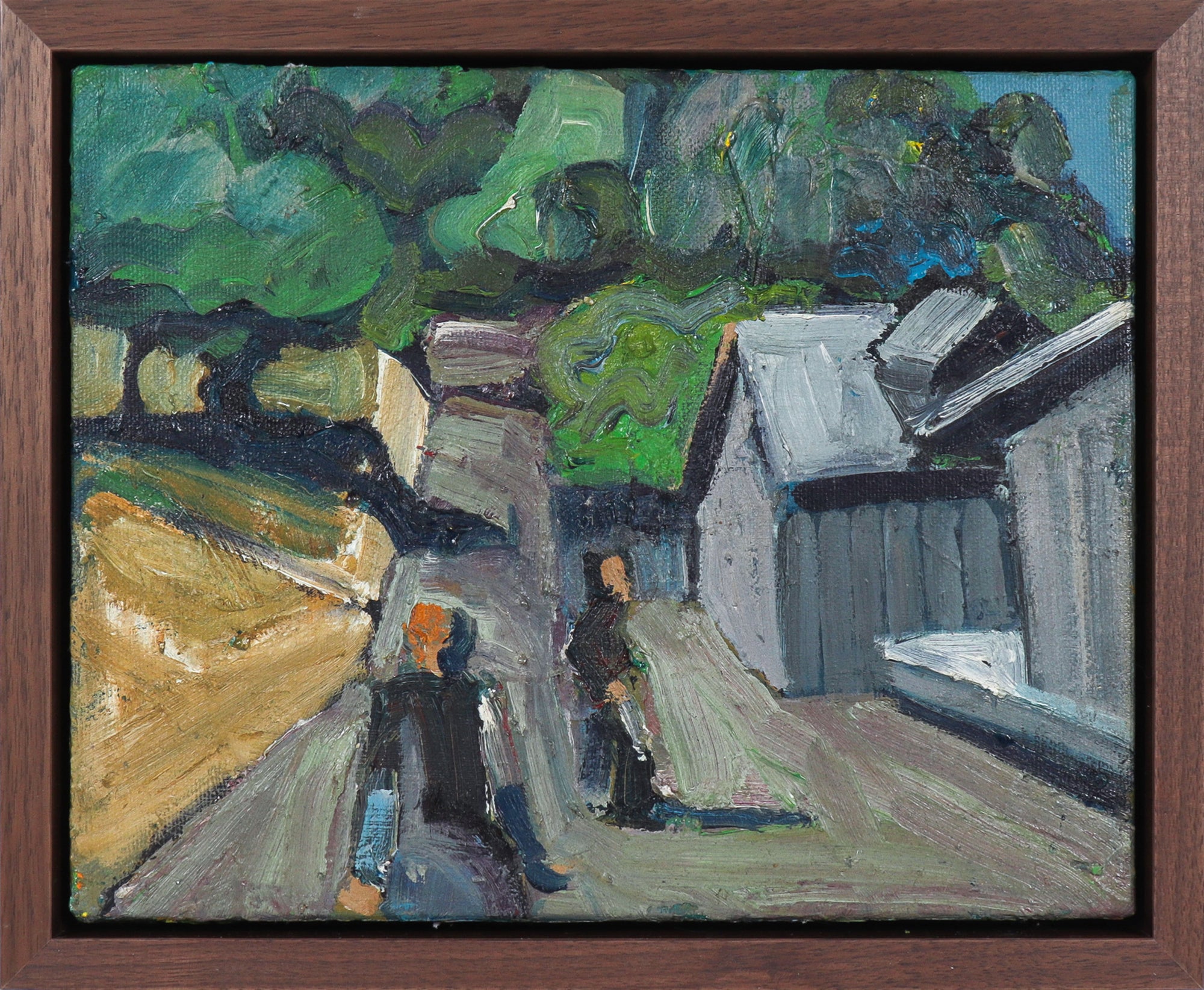 Figures Down the Lane <br>20th Century Oil <br><br>#C1301