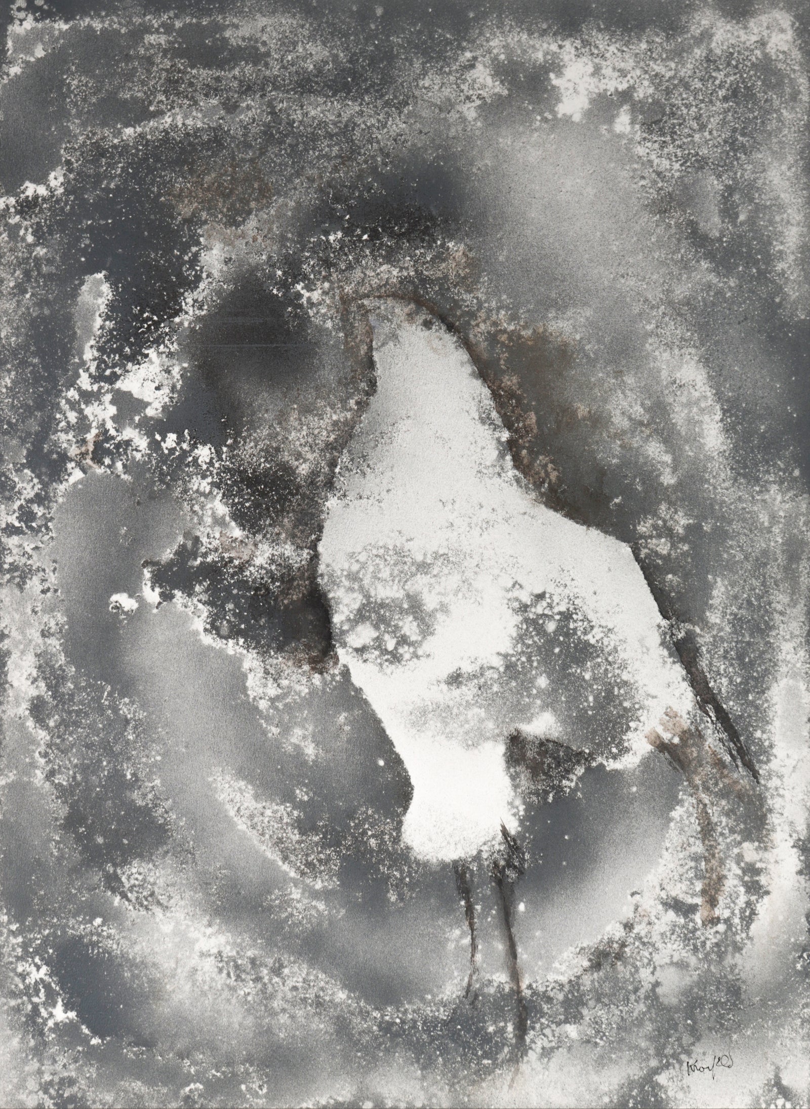 Bird in the Abstract<br>1970s Mixed Media<br><br>#C2265