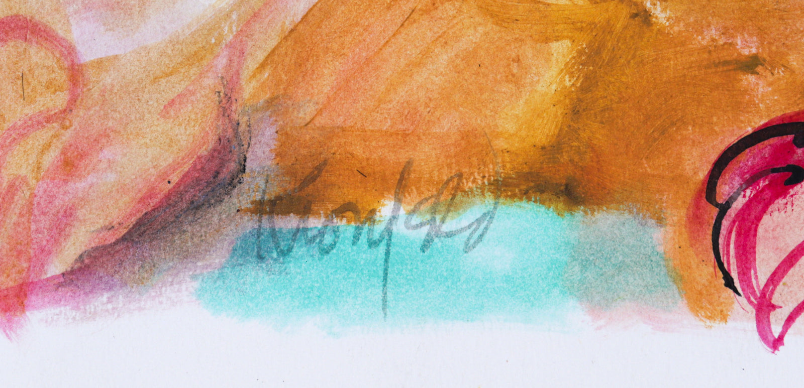 Fanciful Lion<br>1970s Watercolor<br><br>#C2288