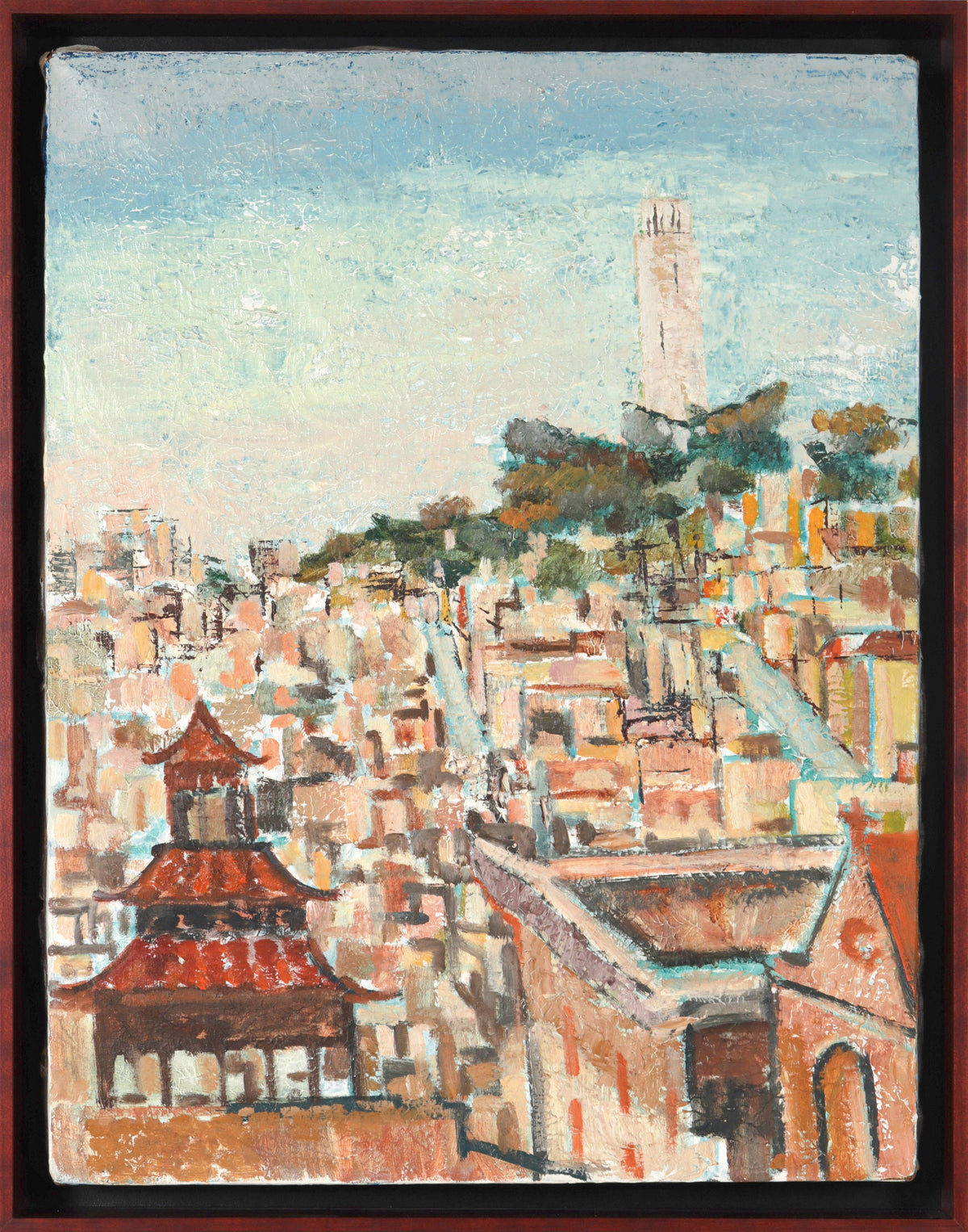 Chinatown Overlooked by Coit Tower &lt;br&gt;20th Century Oil &lt;br&gt;&lt;br&gt;#C2657