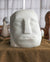 Angular Carved Face<br>20th Century Carrara Marble Sculpture<br><br>#C2872