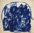 Blue Figures in a Circle<br>Early-Mid 20th Century Ink Wash<br><br>#11828