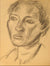 Portrait of a Man in Graphite <br>Early-Mid 20th Century <br><br>#13506