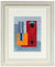 Structured Geometric Abstract<br>2010 Oil on Paper<br><br>#18349