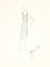 Woman in Dress with Ascot<br>1950s Fashion Illustration<br><br>#26544