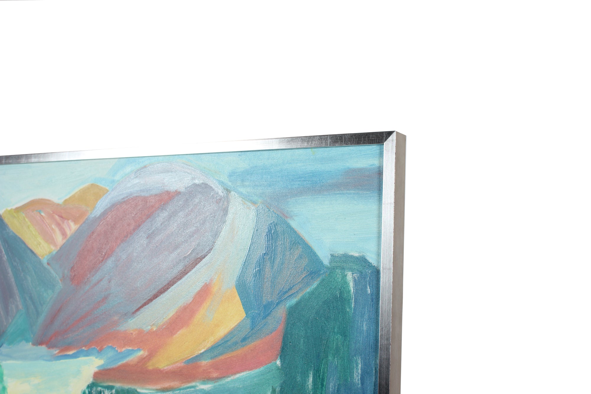 Abstracted Mountainous Landscape<br>1970s Oil <br><br>#A3040